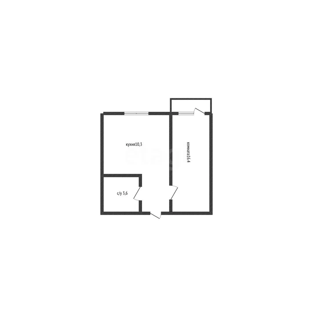 1-к квартира, 33.7м² (Московская улица, 154к1) - миниатюра 6