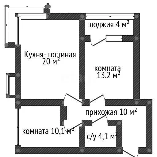 2-к квартира, 61м² (улица Ивана Беличенко, 86) - миниатюра 14