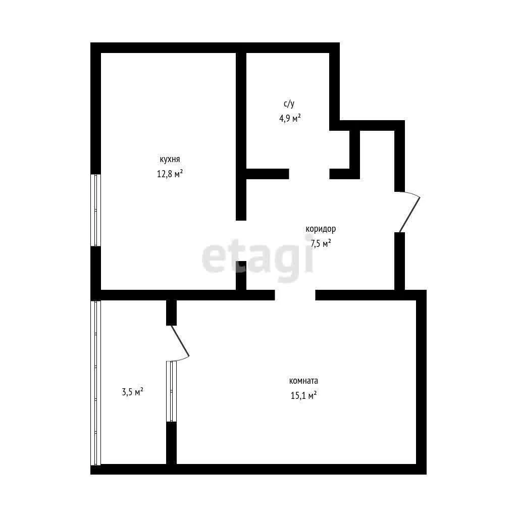 1-к квартира, 40м² (Черкасская улица, 121) - миниатюра 13