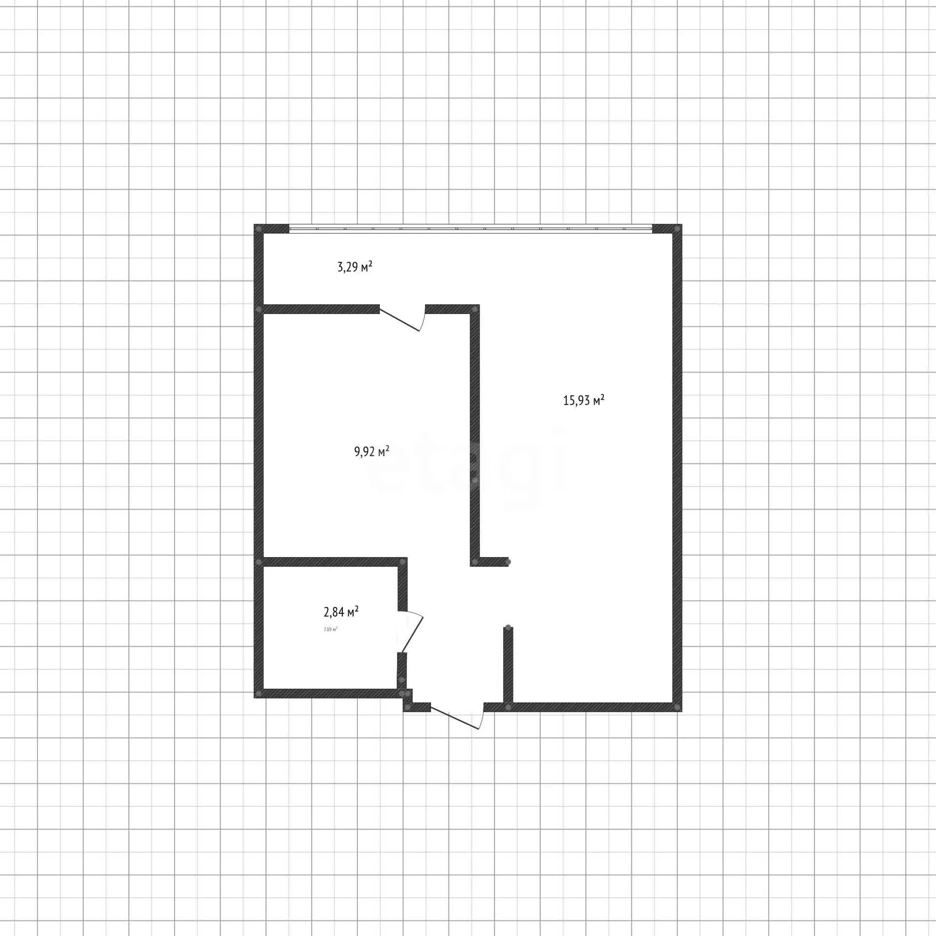 1-к квартира, 32.9м² (улица Героя Пешкова, 14к2) - миниатюра 14