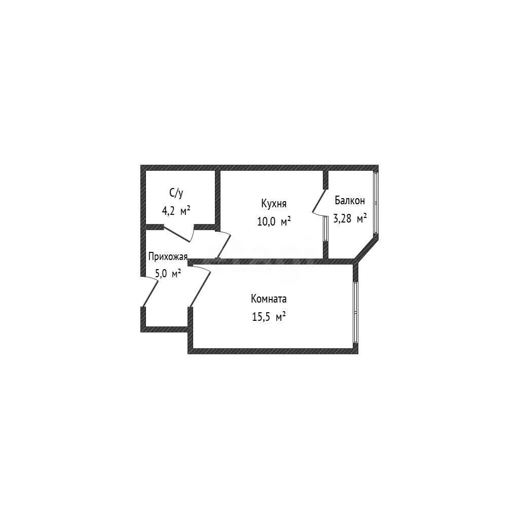 1-к квартира, 34.7м² (улица имени В.Н. Мачуги, 166ак2) - миниатюра 15