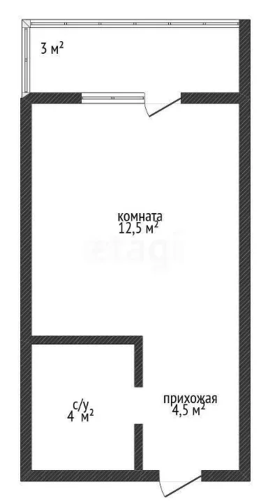 Студия, 21.6м² (Базовская улица, 21к4) - миниатюра 45