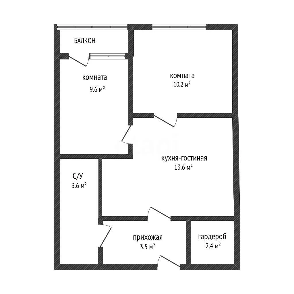 2-к квартира, 42.9м² (улица Петра Метальникова, 5к1) - миниатюра 8