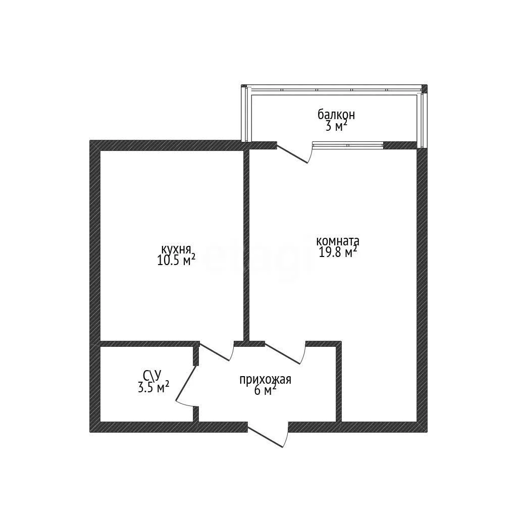 1-к квартира, 42м² (улица Трудовой Славы, 62ак2) - миниатюра 12