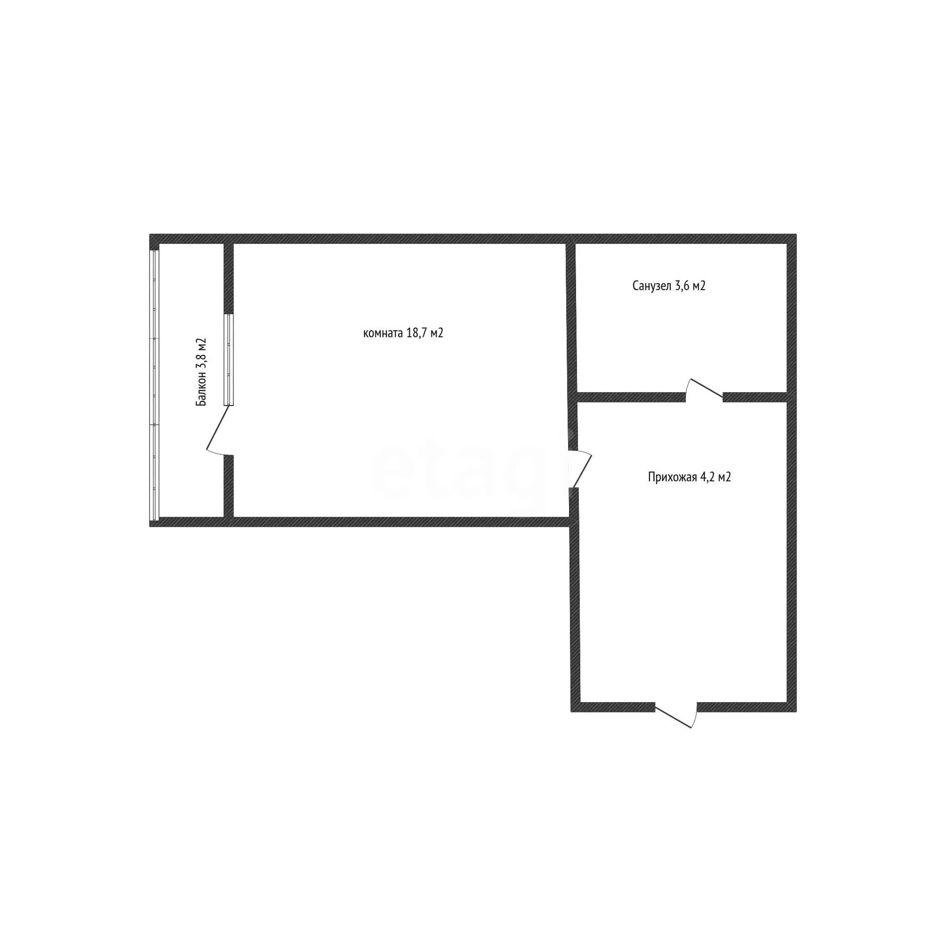 Студия, 26.5м² (улица имени Героя Георгия Бочарникова, 4) - миниатюра 10