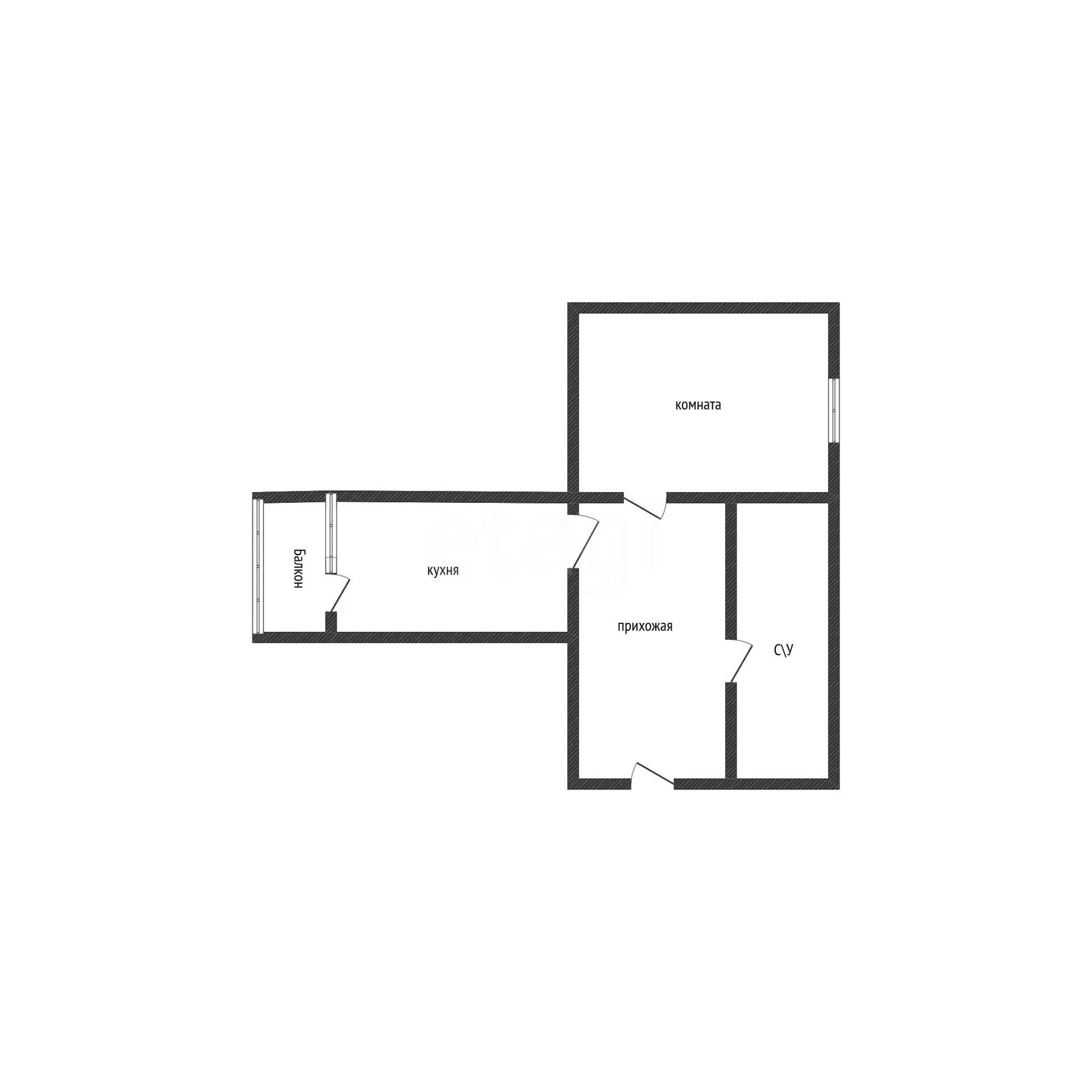 1-к квартира, 35.5м² (улица имени Сергея Есенина, 149) - миниатюра 10
