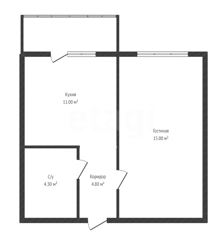 1-к квартира, 34м² (Восточно-Кругликовская улица, 88) - миниатюра 6