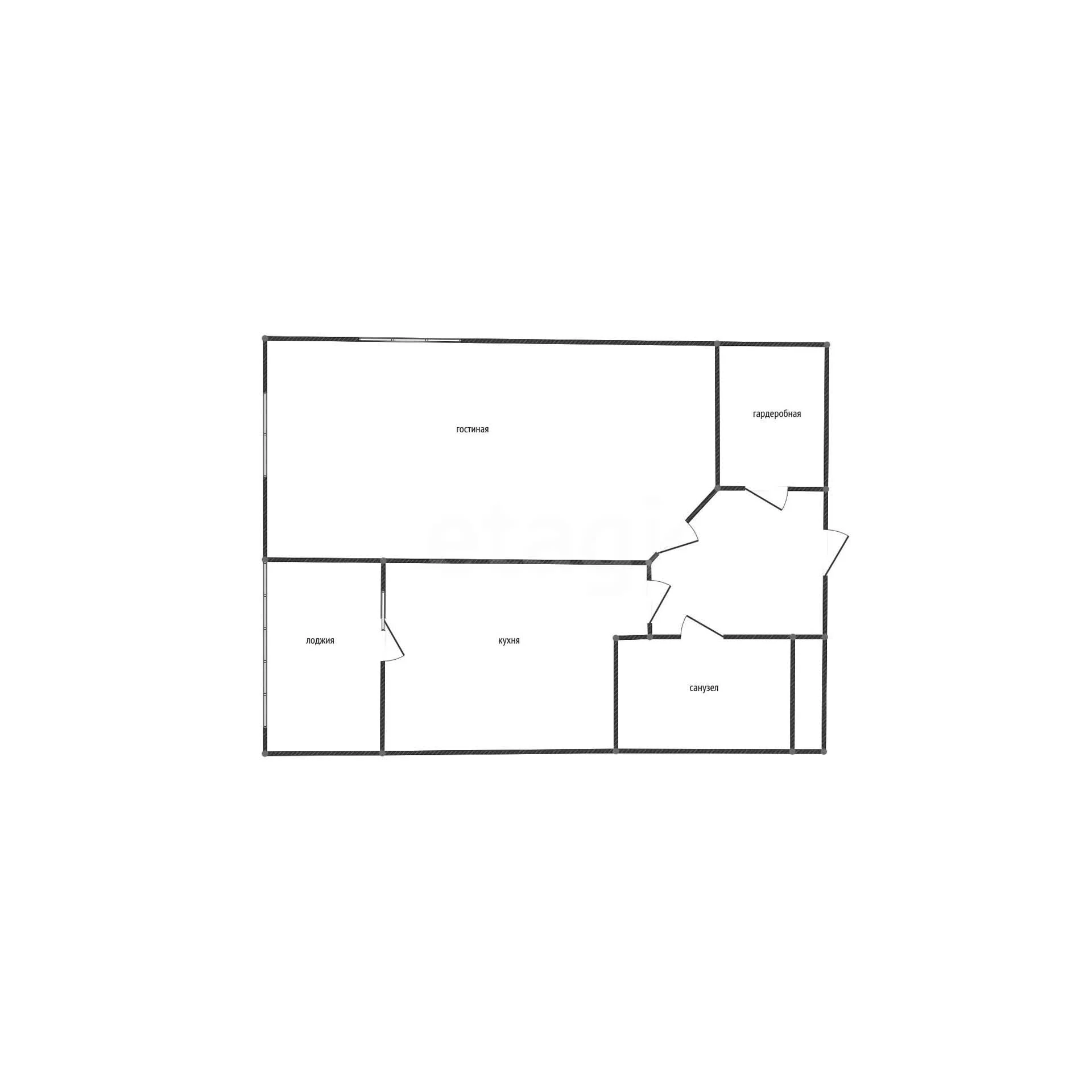 1-к квартира, 38.4м² (улица имени Симиренко, 16) - миниатюра 23
