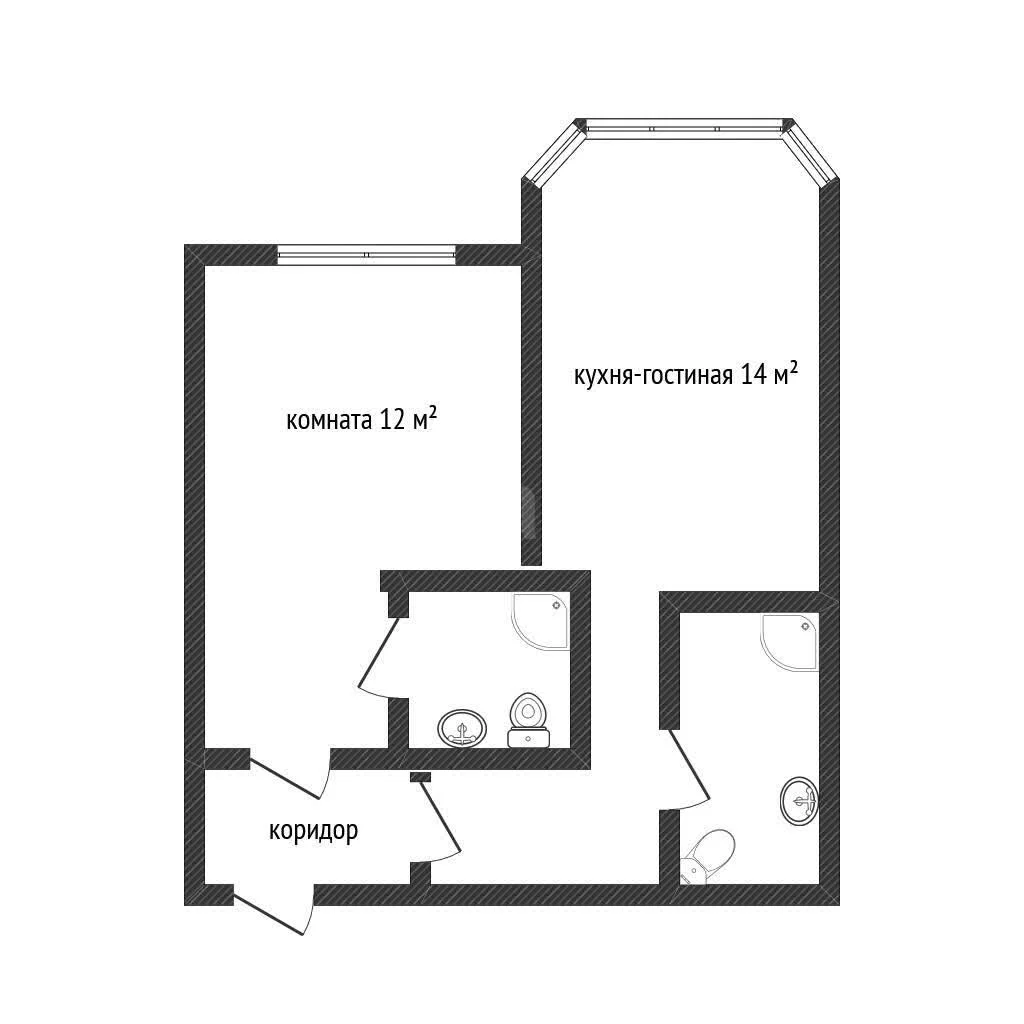1-к квартира, 37.8м² (Кореновская улица, 57к2) - миниатюра 13