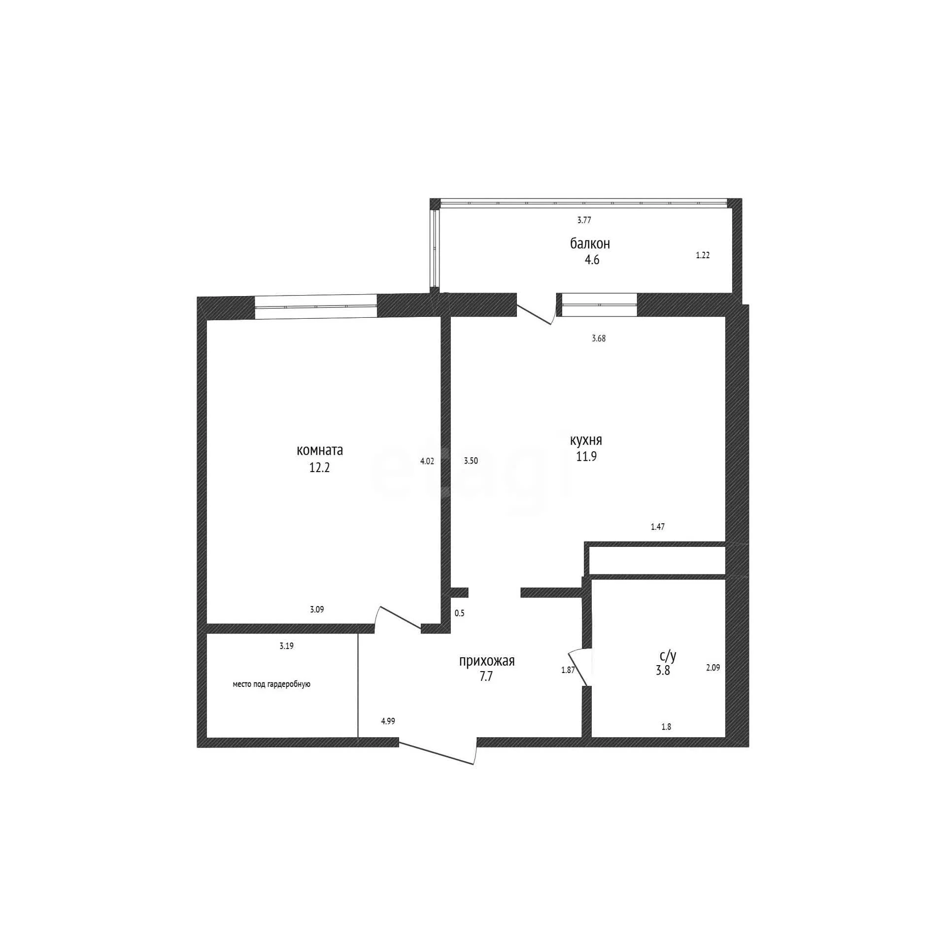1-к квартира, 35.6м² (улица имени Героя Ростовского, 8к2) - миниатюра 20