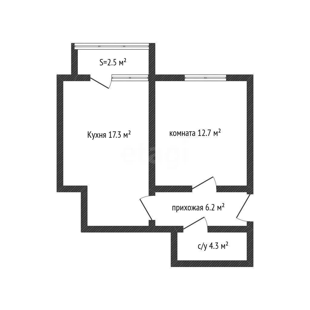 1-к квартира, 44.3м² (Восточно-Кругликовская улица, 47/2) - миниатюра 8