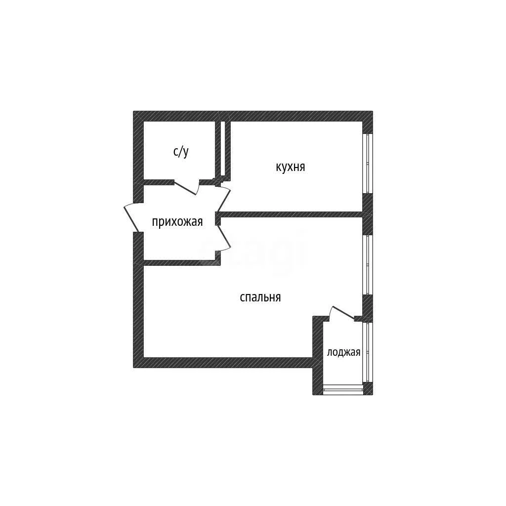 1-к квартира, 39.3м² (Венецианская улица, 12) - миниатюра 6