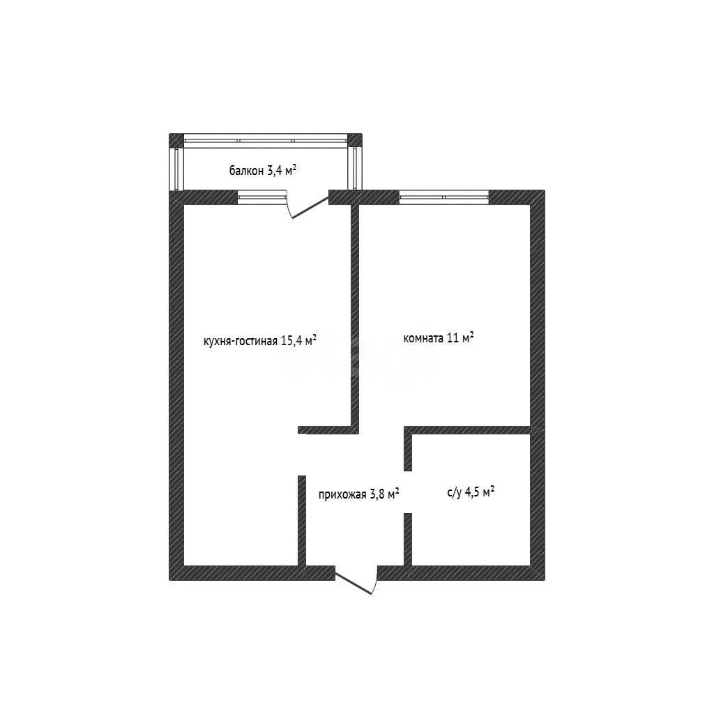 1-к квартира, 34.7м² (улица имени Героя Ростовского, 8к7) - миниатюра 17