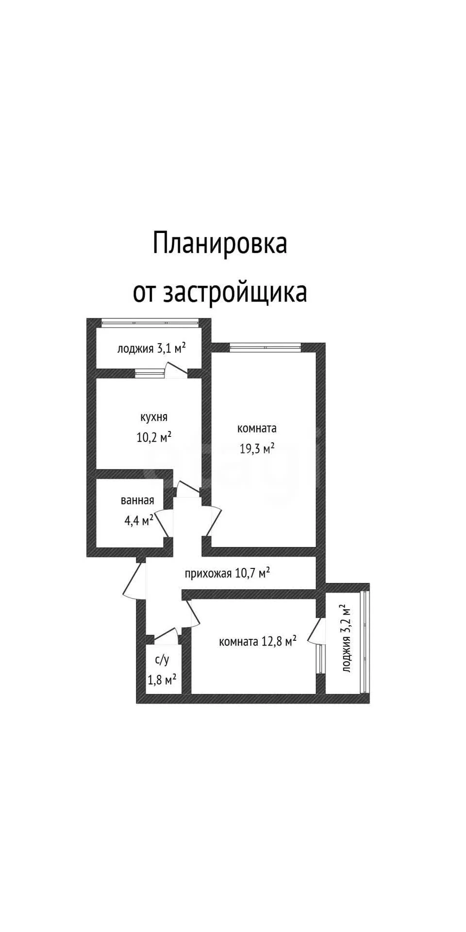 2-к квартира, 59.2м² (улица имени 40-летия Победы, 184к2) - миниатюра 49