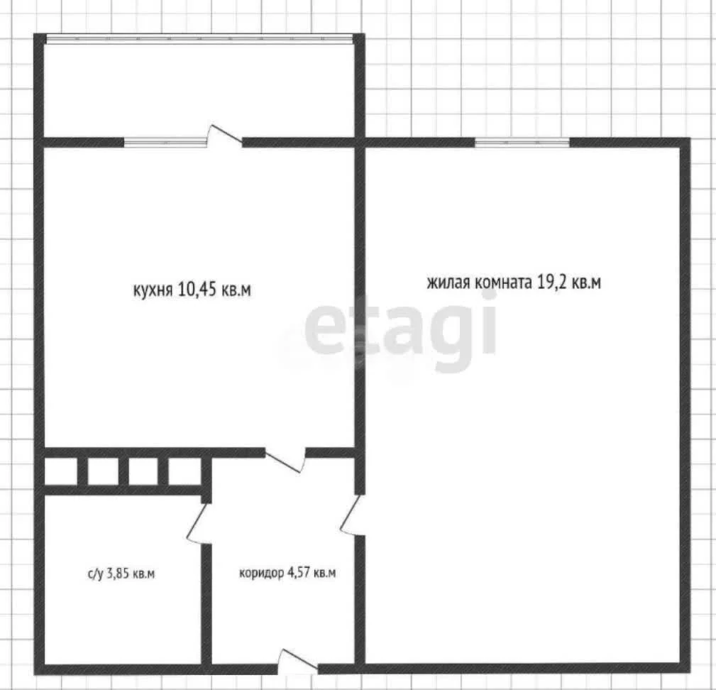 1-к квартира, 37.8м² (улица Героя А.А. Аверкиева, 21) - миниатюра 8