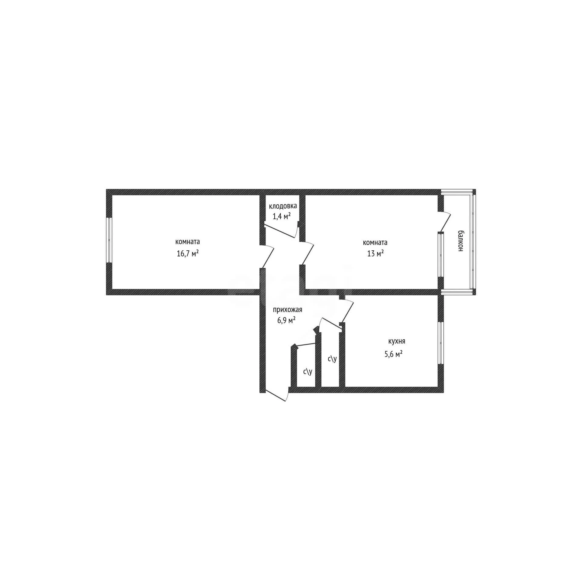 2-к квартира, 47.2м² (Рашпилевская улица, 347) - миниатюра 28