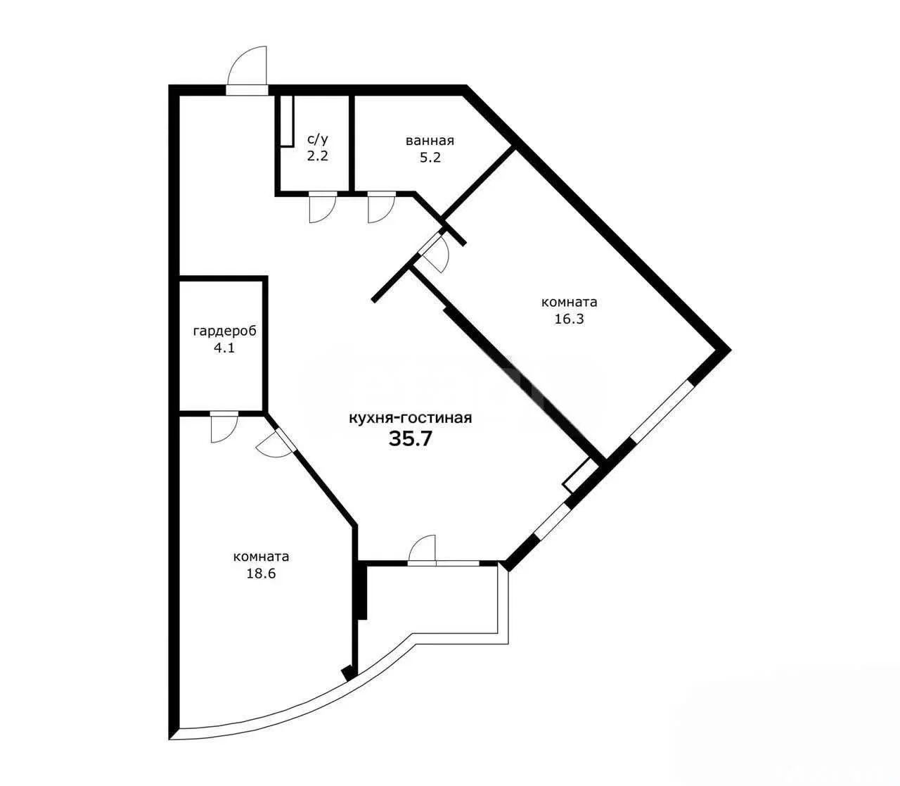 2-к квартира, 75.4м² (улица Шоссе Нефтяников, 18к4) - миниатюра 17