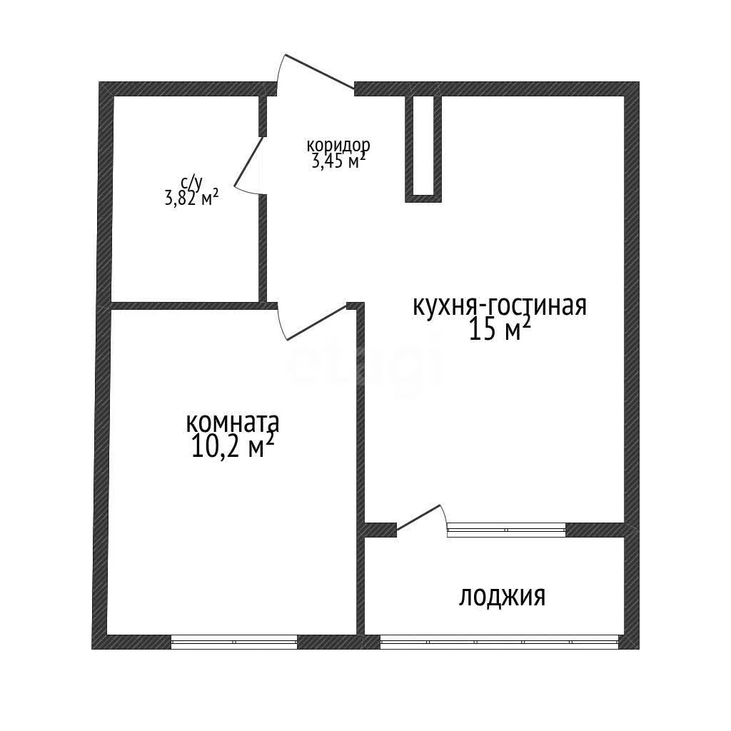 1-к квартира, 34м² (Скандинавская улица, 1) - миниатюра 22