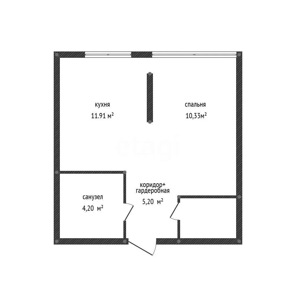 1-к квартира, 32м² (улица Западный Обход, 39/2к6) - миниатюра 11