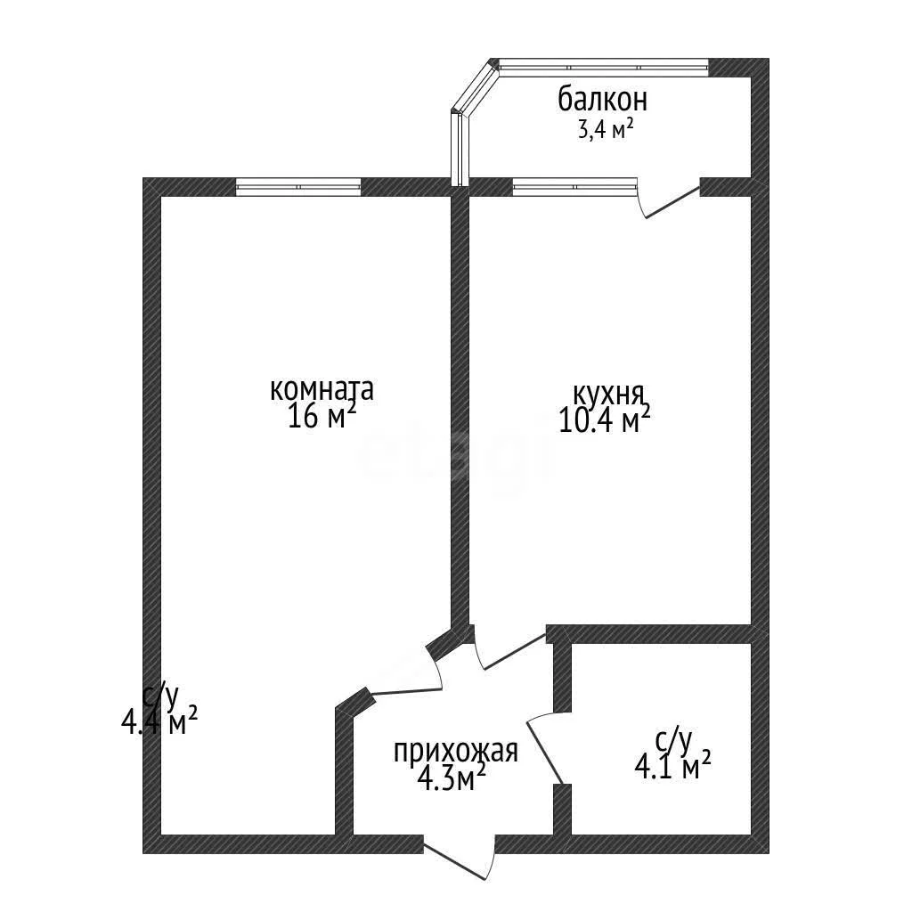 1-к квартира, 35м² (Конгрессная улица, 33) - миниатюра 14