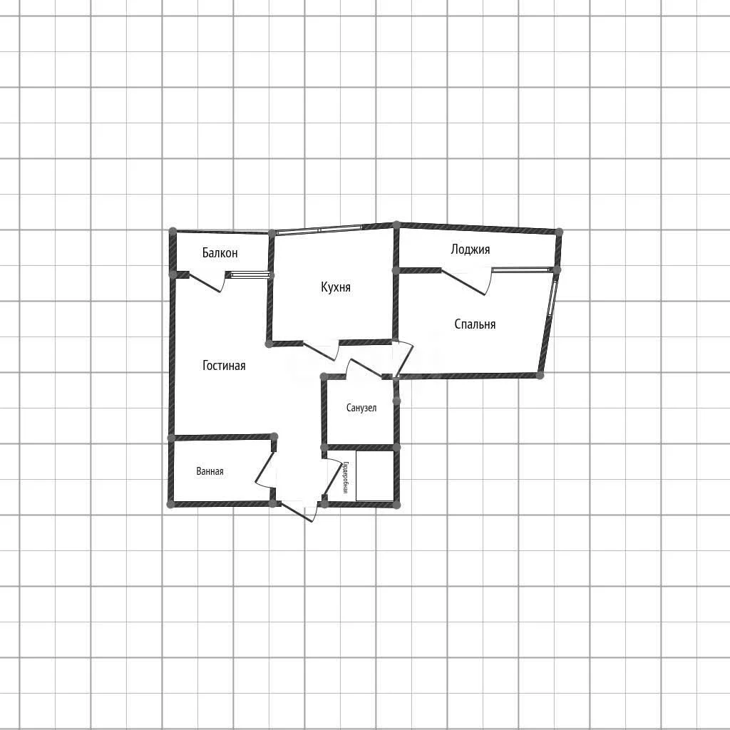 2-к квартира, 58.6м² (улица Александра Покрышкина, 25ак2) - миниатюра 16