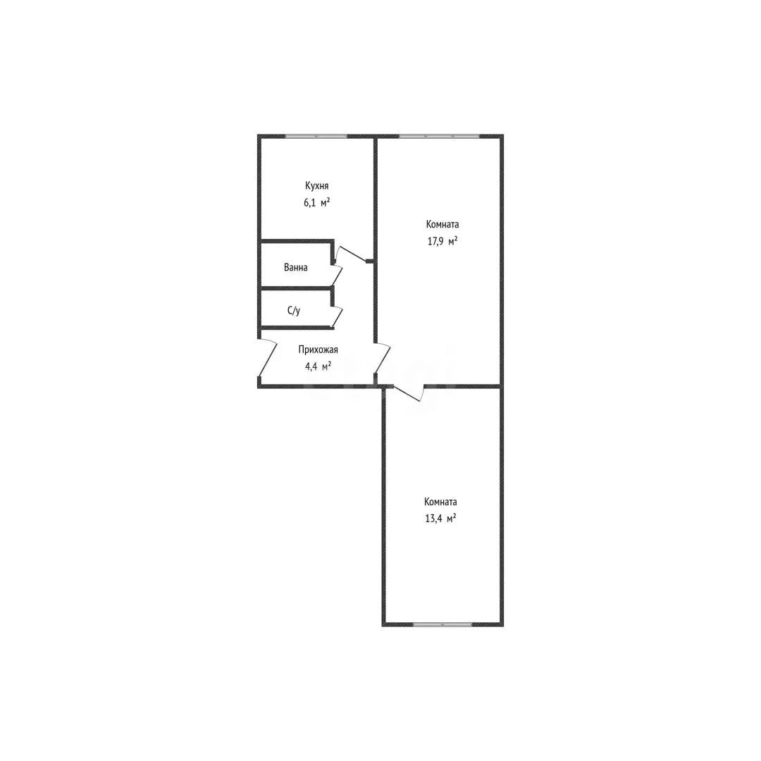 2-к квартира, 45м² (улица Яна Полуяна, 34) - миниатюра 13