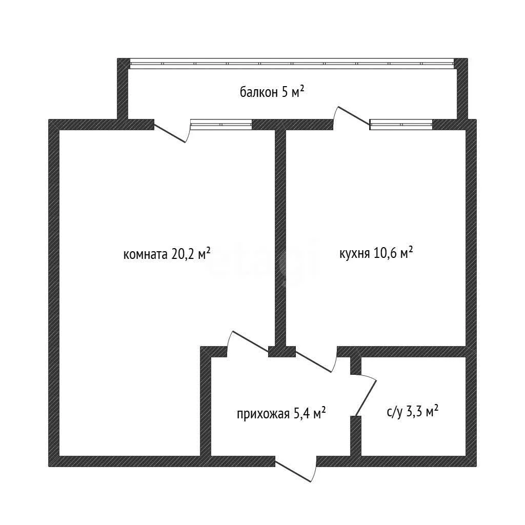 1-к квартира, 39.5м² (улица Евгении Жигуленко, 4) - миниатюра 7