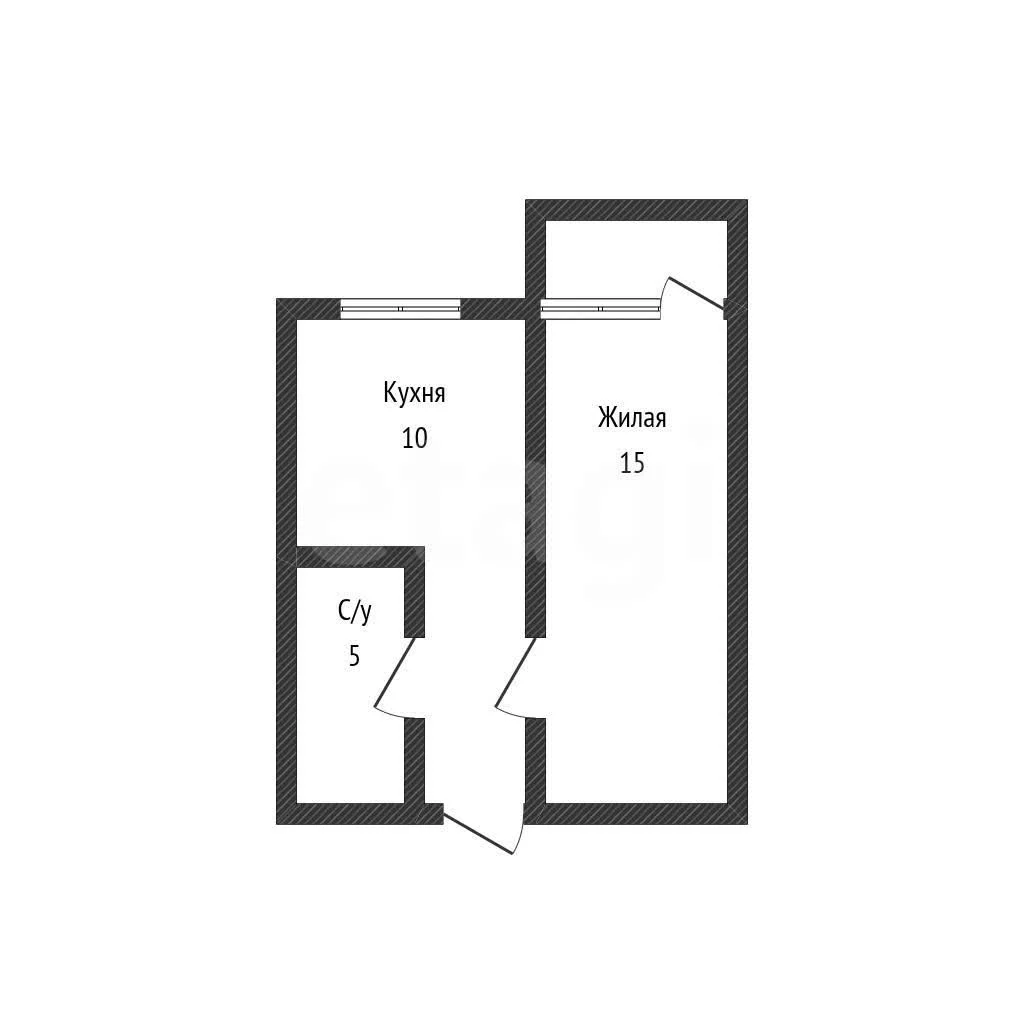 1-к квартира, 35.4м² (улица Карякина, 18) - миниатюра 11
