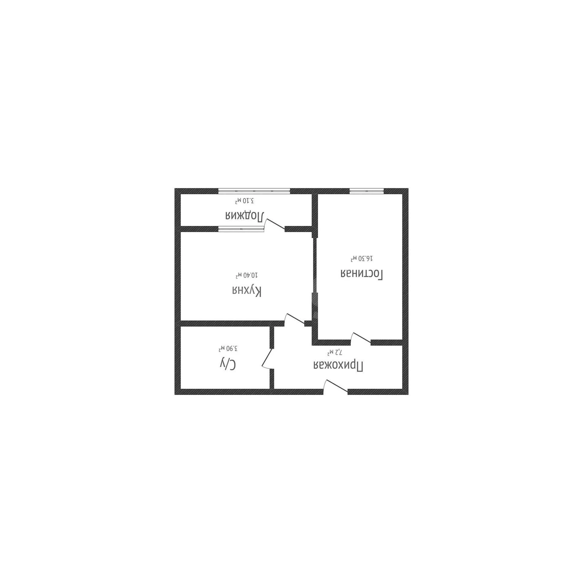1-к квартира, 37.8м² (улица Генерала Шифрина, 5) - миниатюра 6