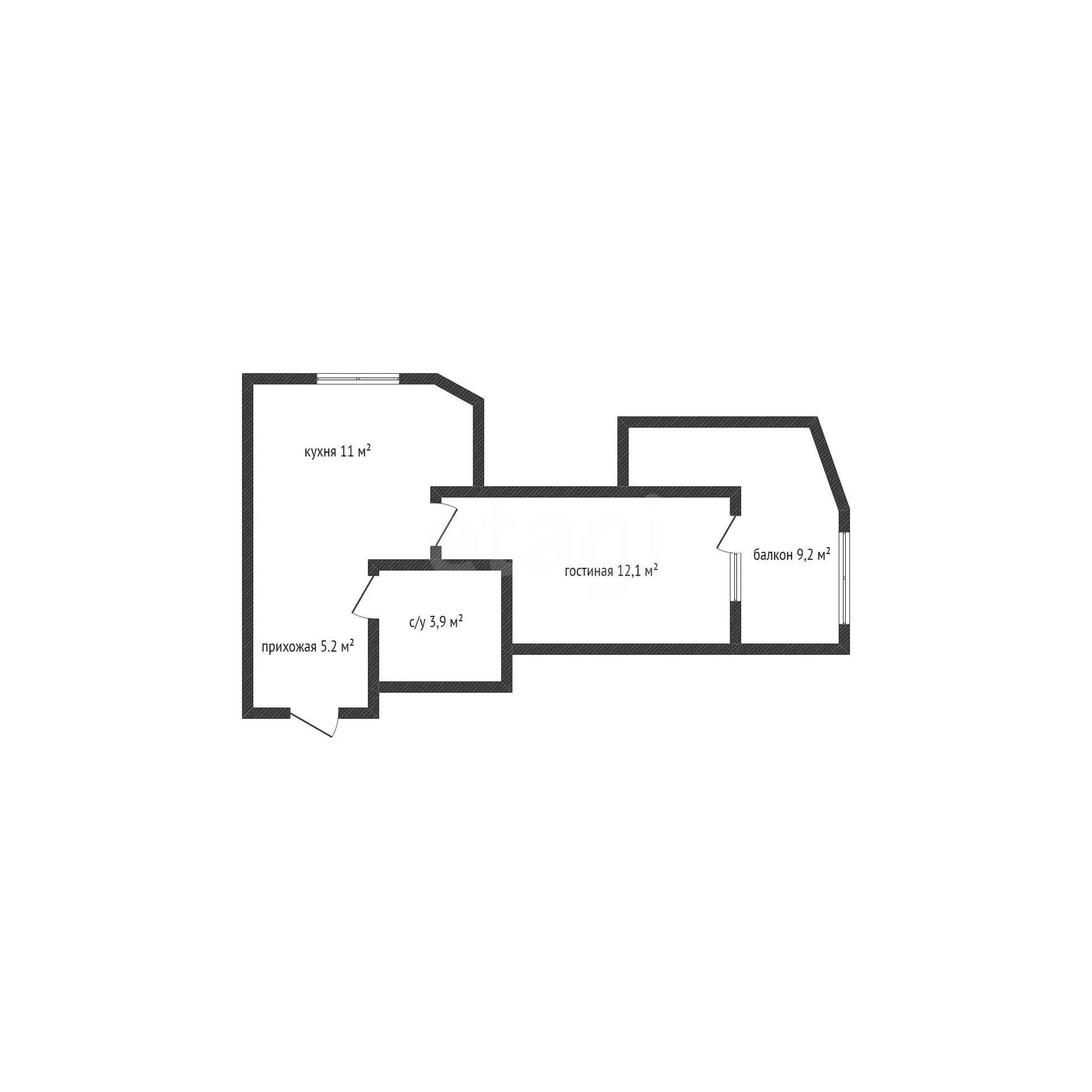 1-к квартира, 32.3м² (Степная улица, 1/1к4) - миниатюра 22