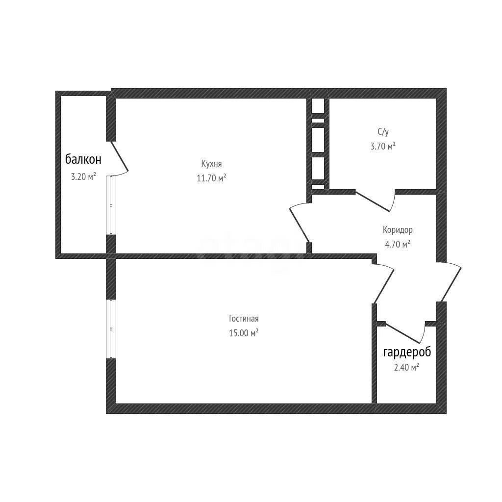 1-к квартира, 37.5м² (Дубравная улица, 1) - миниатюра 44