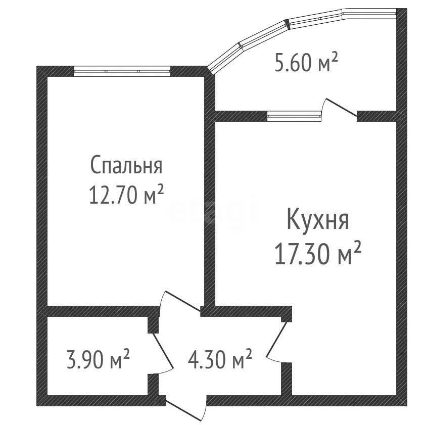 1-к квартира, 39.1м² (улица Ивана Беличенко, 103) - миниатюра 22