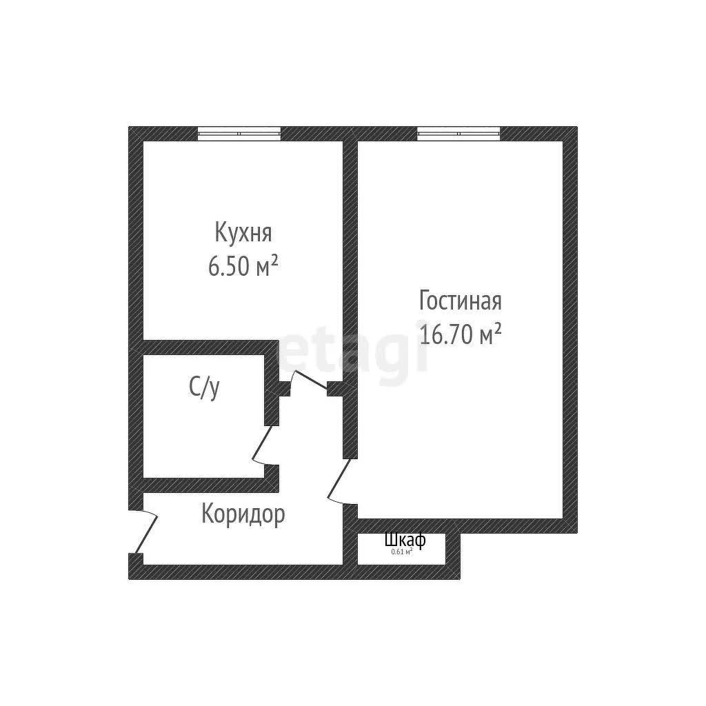 1-к квартира, 31м² (улица Игнатова, 39) - миниатюра 16