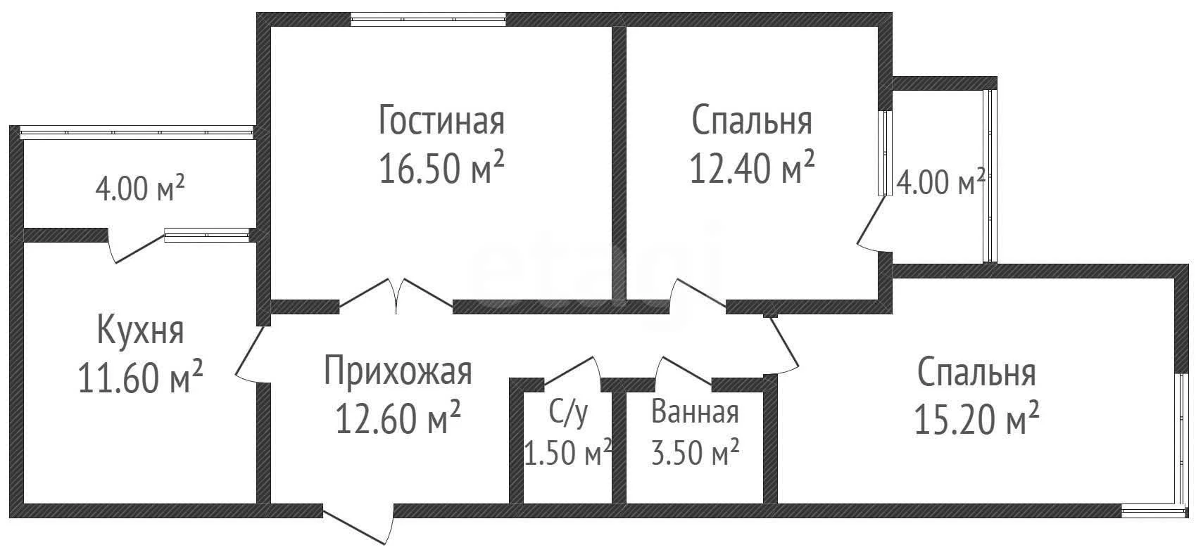3-к квартира, 73.1м² (улица Героев-Разведчиков, 12) - миниатюра 39