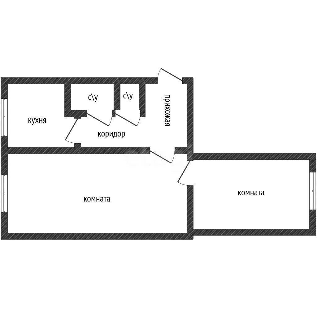 2-к квартира, 45.4м² (улица Гагарина, 93) - миниатюра 11