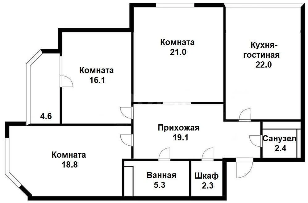 3-к квартира, 110м² (Гаражная улица, 71/1) - миниатюра 16