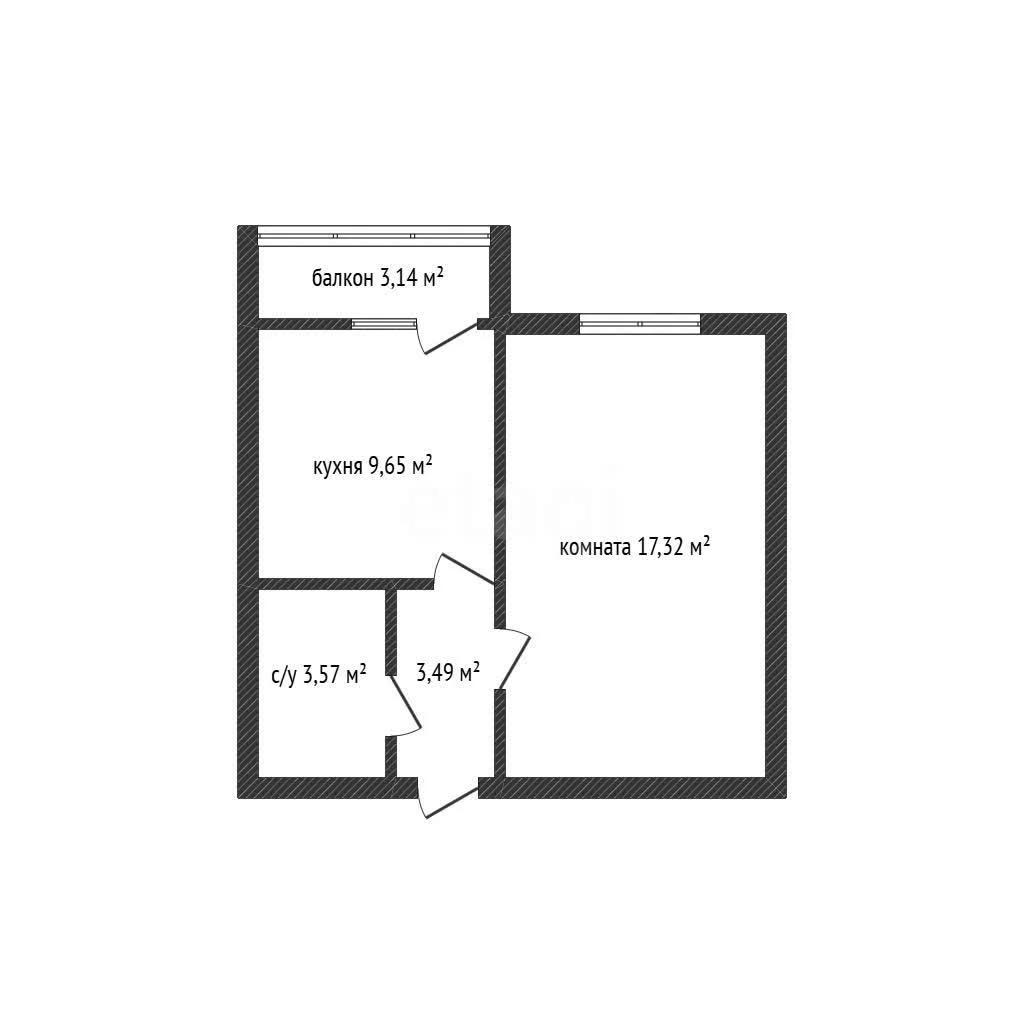 1-к квартира, 34м² (Заполярная улица, 35к12) - миниатюра 10