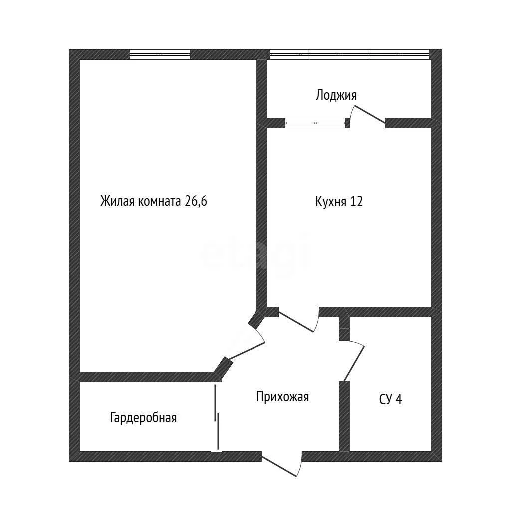 1-к квартира, 38.6м² (Первомайская улица, 36/2) - миниатюра 30