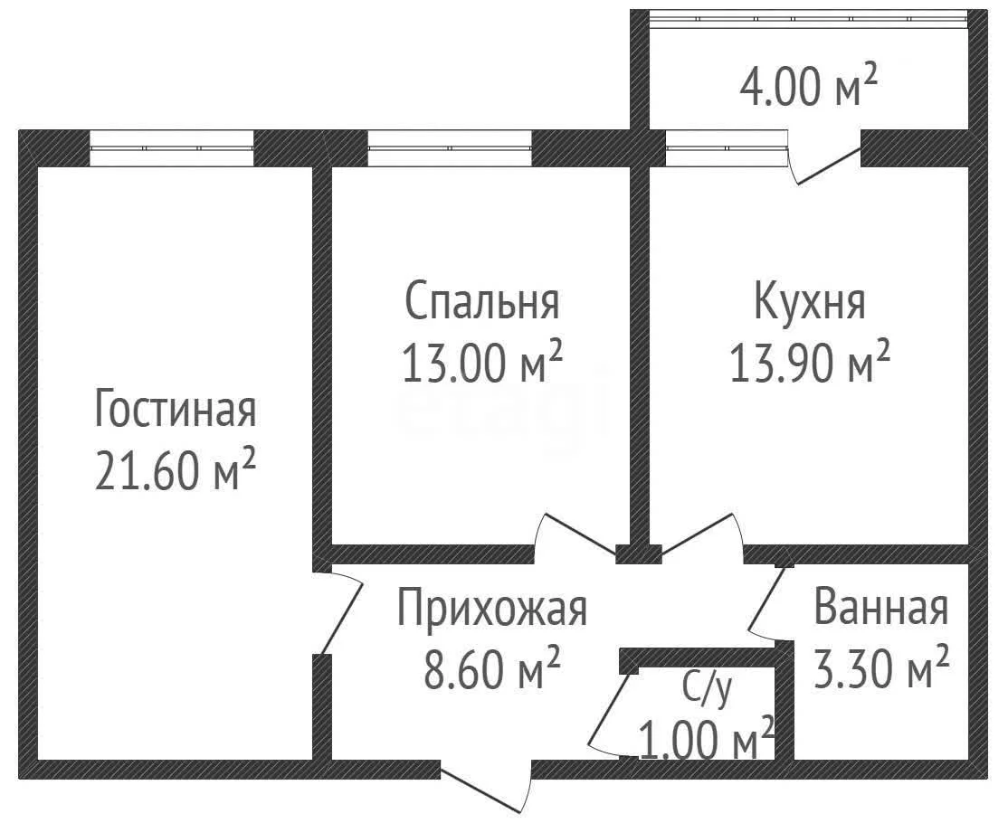 2-к квартира, 61.4м² (Артезианская улица, 10) - миниатюра 40