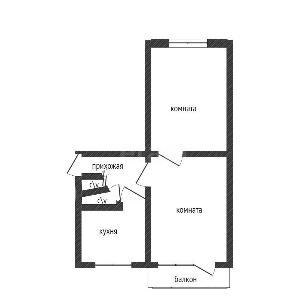 2-к квартира, 44.9м² (улица Гагарина, 250а) - миниатюра 20
