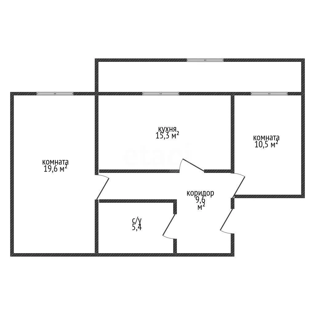 2-к квартира, 60.2м² (улица имени Мусоргского М.П., 8) - миниатюра 39