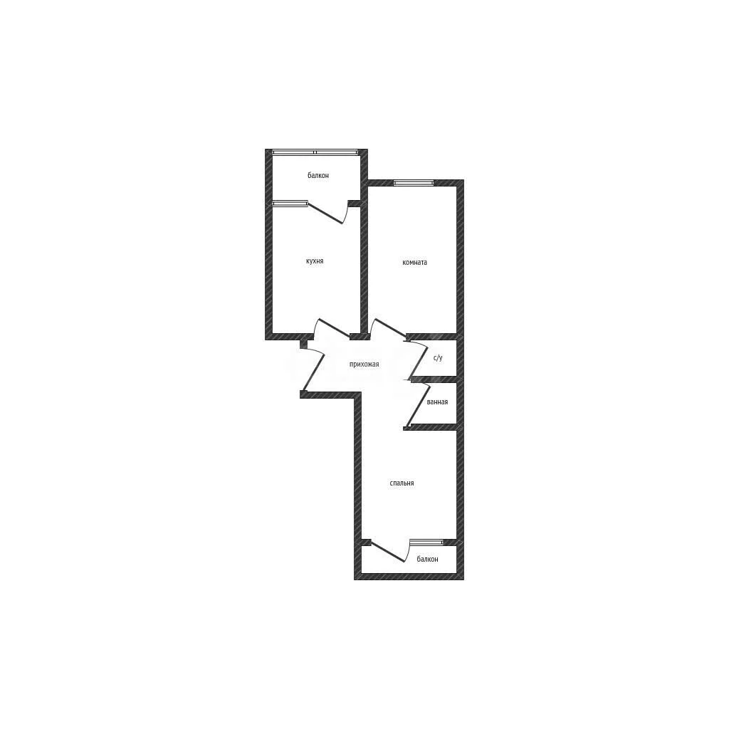 2-к квартира, 62.7м² (Кубанская улица, 58) - миниатюра 13