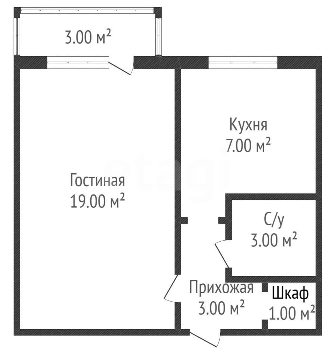 1-к квартира, 32.7м² (улица 70-летия Октября, 4) - миниатюра 44