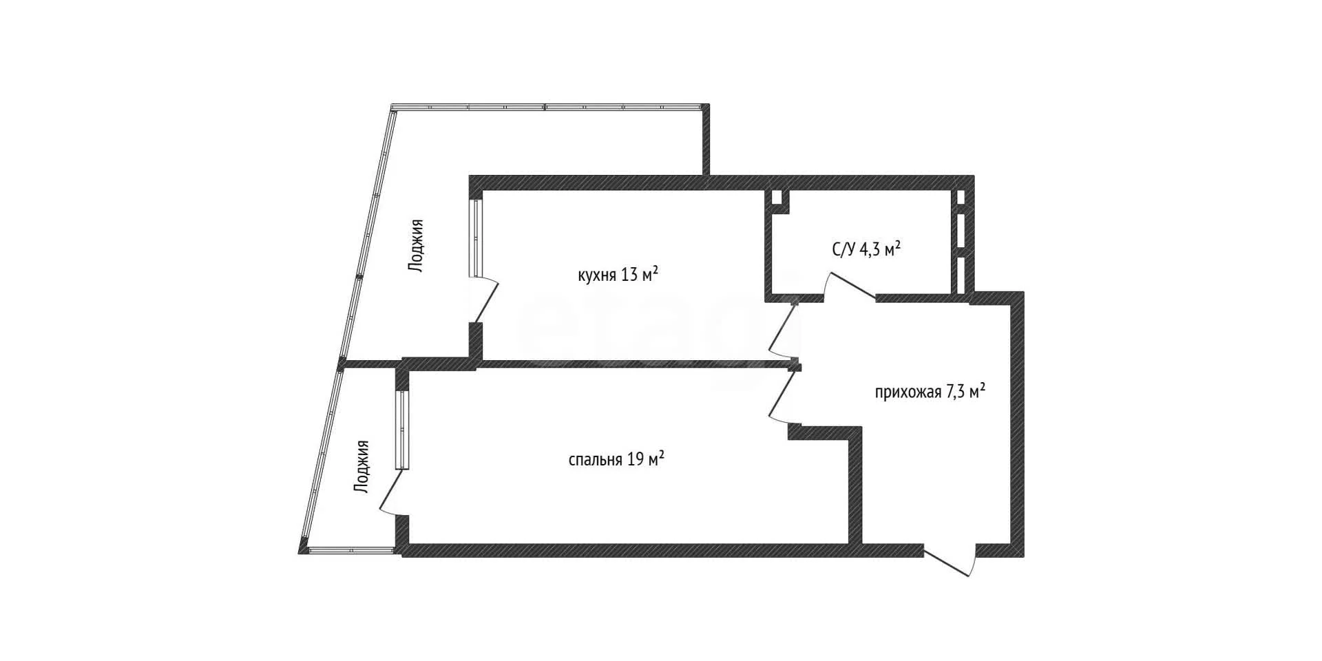 1-к квартира, 44м² (Душистая улица, 77) - миниатюра 22