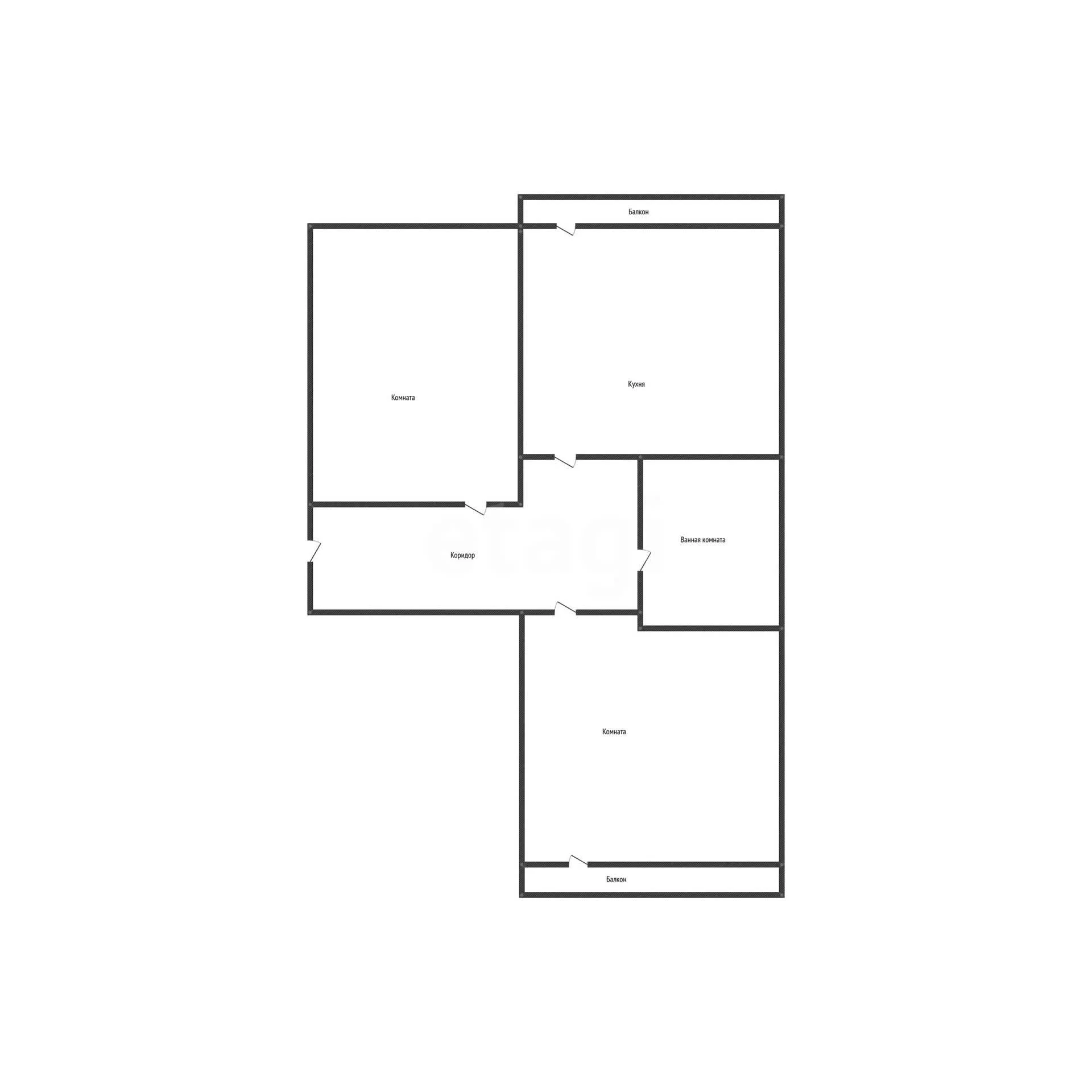 2-к квартира, 48.3м² (Болгарская улица, 12/3) - миниатюра 8
