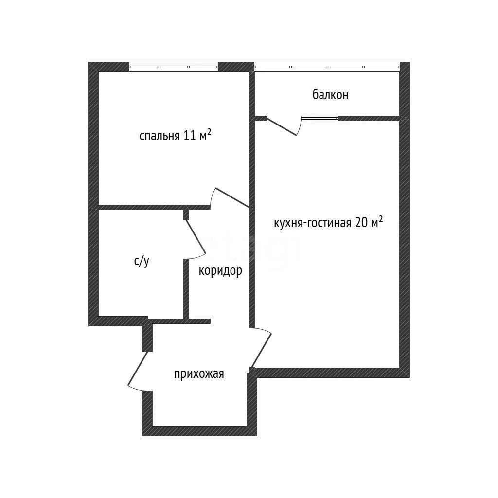 1-к квартира, 40.5м² (Душистая улица, 25) - миниатюра 27
