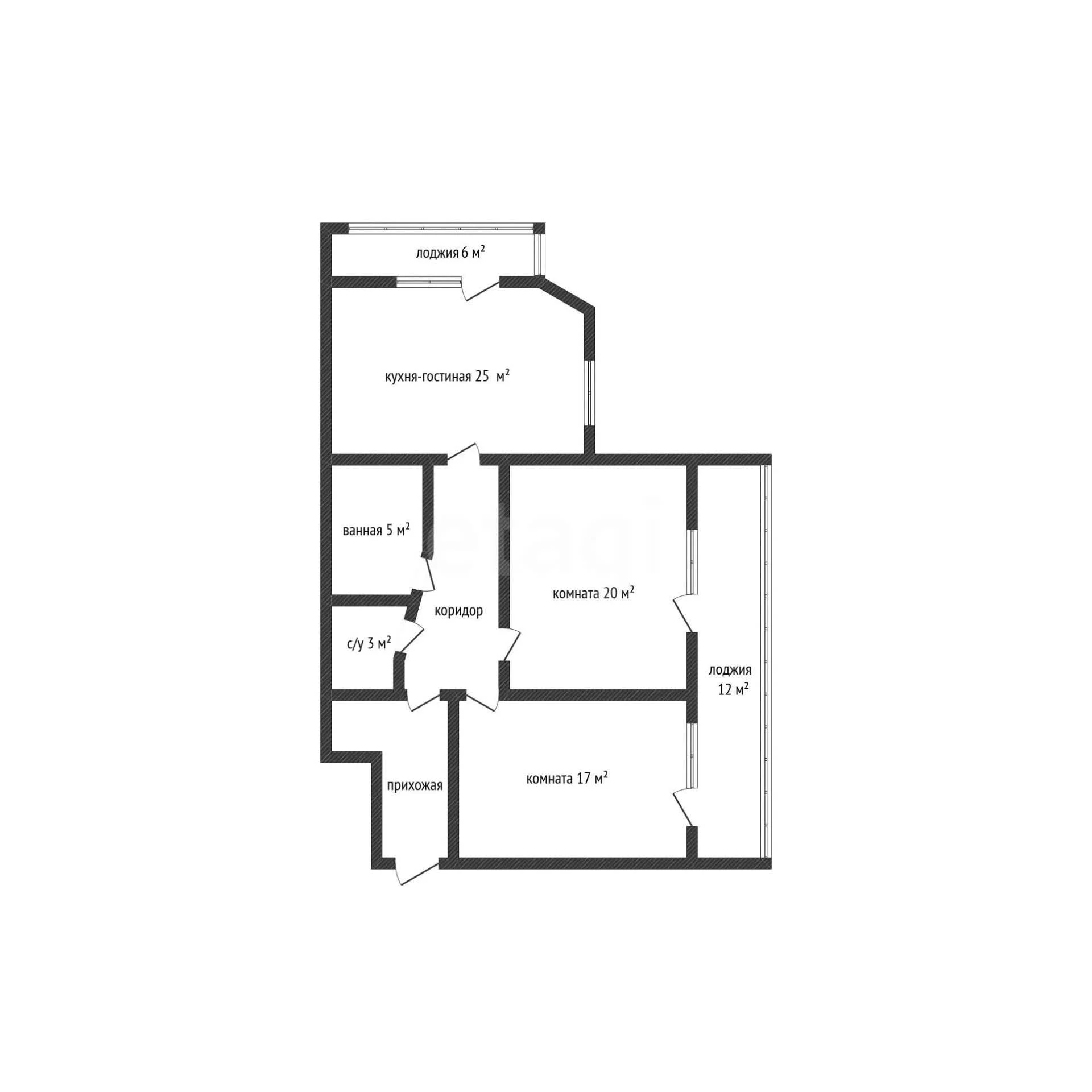 3-к квартира, 97.8м² (Аксайская улица, 40/1) - миниатюра 9