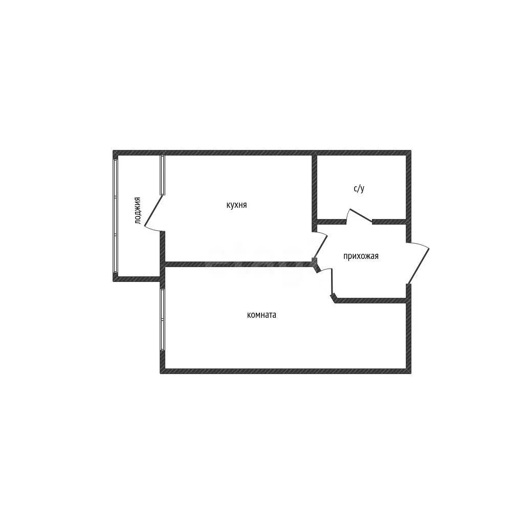 1-к квартира, 35.9м² (улица Григория Булгакова, 16) - миниатюра 7
