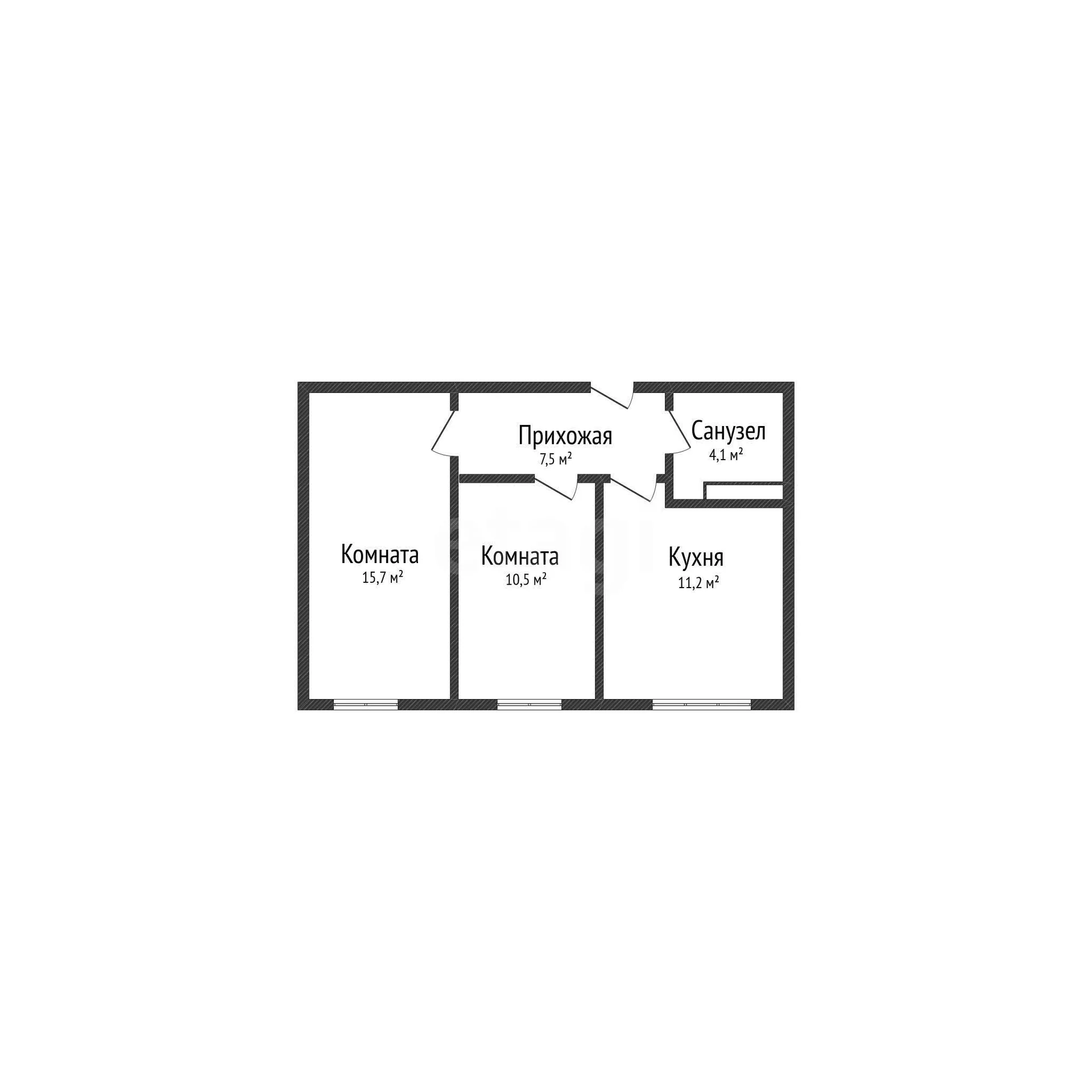 2-к квартира, 49м² (Береговая улица, 1к3) - миниатюра 2