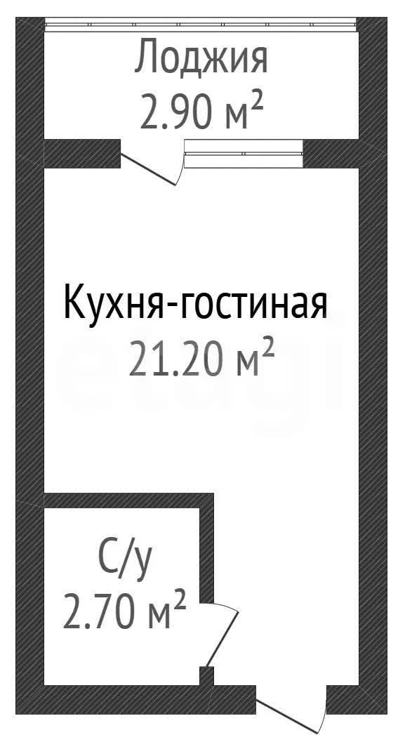 Студия, 23.9м² (Заполярная улица, 37к5) - миниатюра 30